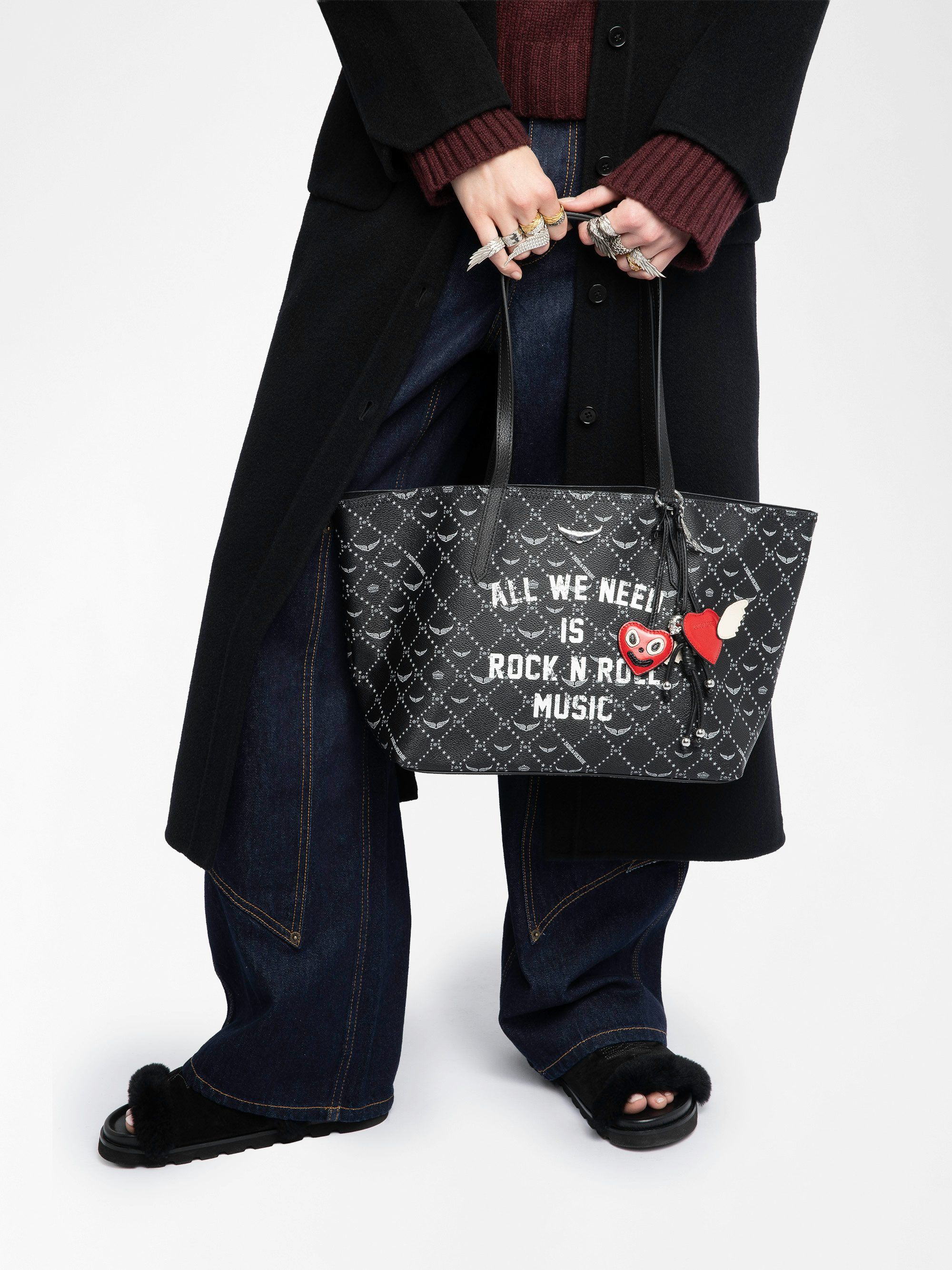 Z Shopper Monogram Music Tag Bag - Tote bag in monogram canvas with signature wings.